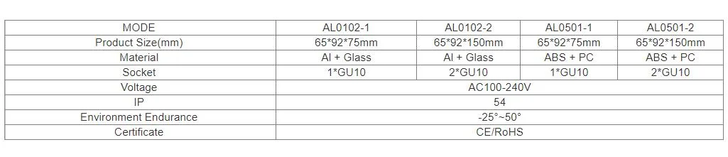 IP54 Aluminium or Plastic GU10 MR16 up Down Outdoor Wall Light Hotel Lamps Waterproof Factory OEM Lights